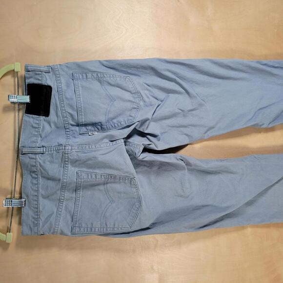 Levi's 513 Powder Blue Wash Denim Slim Straight Jeans Men Size 33x32 - Picture 7 of 9